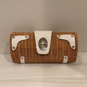 Kate Spade Basket Woven Clutch